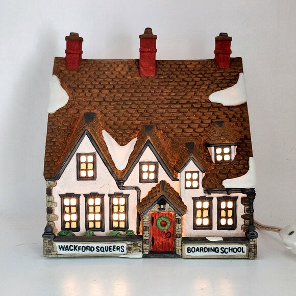 Dept 56 Dickens' Village Nicholas Nickleby Wackford Squeers Boarding School - Picture 4 of 16